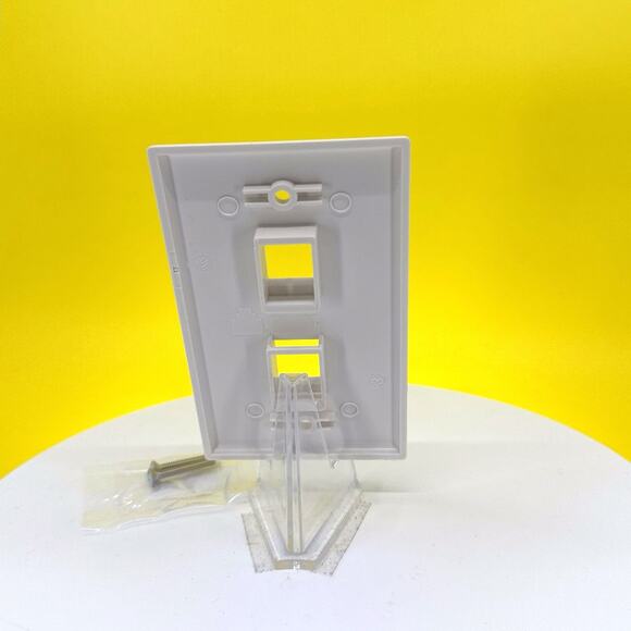 Steren 310-202 2-Cavity Ivory Keystone Plate Wall Plate (10-Pack) - Picture 4 of 16